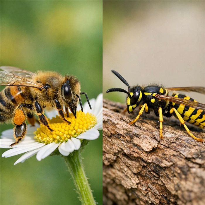 Abeille ou guêpe ? Comment les reconnaître facilement