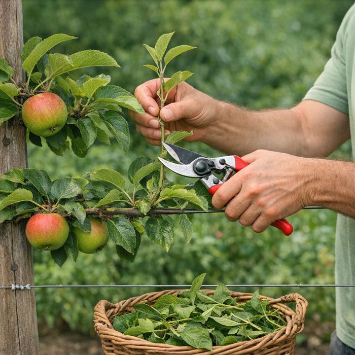 Tailler en vert un pommier palissé : conseils et gestes clés