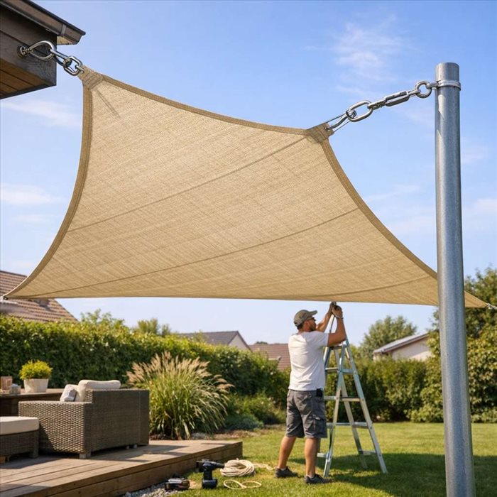 Installer une voile d'ombre : guide simple et efficace