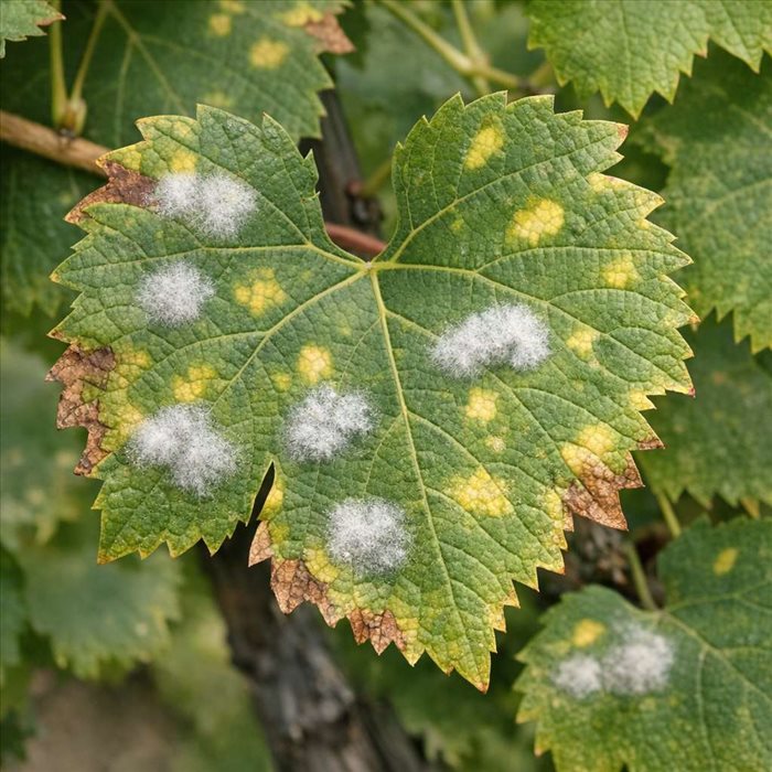 Comment reconnaître le mildiou sur les feuilles de vigne ? Signes et indices