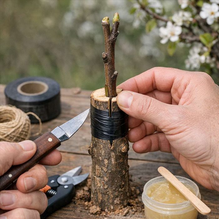 Greffage en fente des arbres fruitiers : réussir étape par étape
