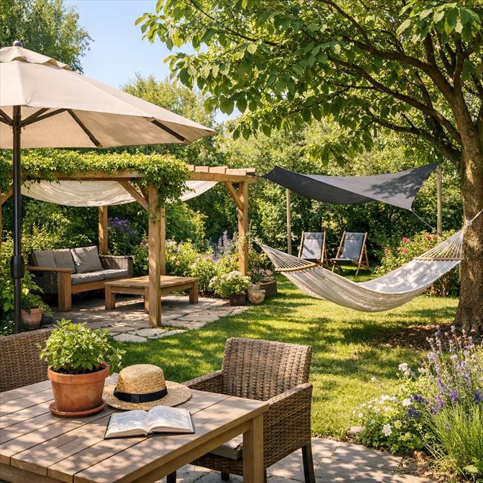 Créer de l'ombre dans un jardin : idées faciles et durables